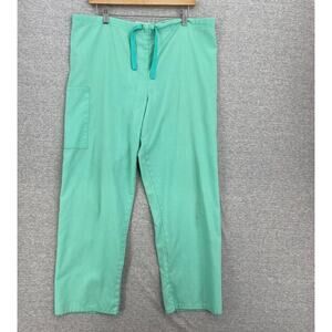 Fundamentals Scrub Pants Womens Small Green Bottoms Nurse Medical Uniform Vet